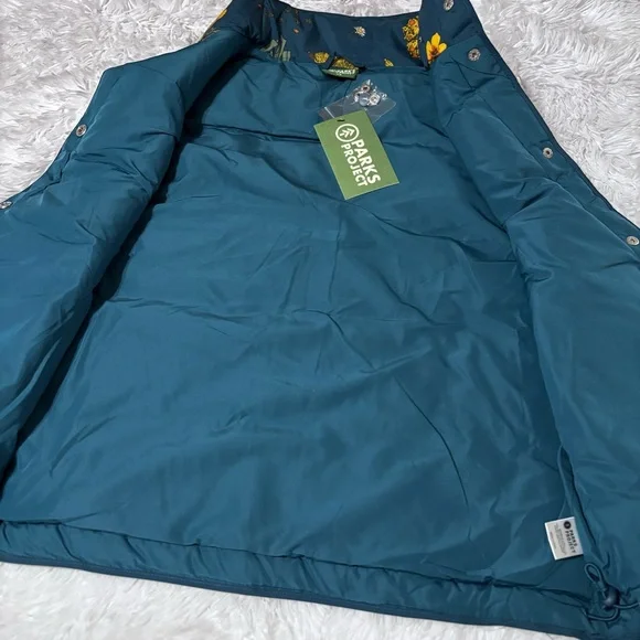 Parks Project Women's Floral Vest - Teal - Picture 10 of 12